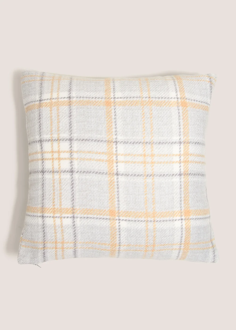 Yellow Check Cushion (43cm x 43cm) Image 2
