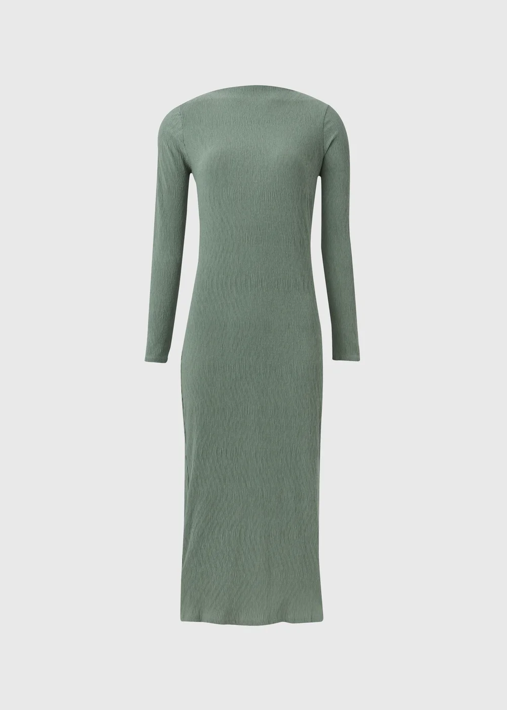 Green Plisse Midi Dress - Size 8 Image 5