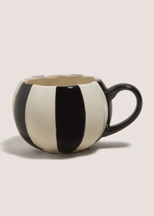 Halloween Striped Pumpkin Mug Image 1