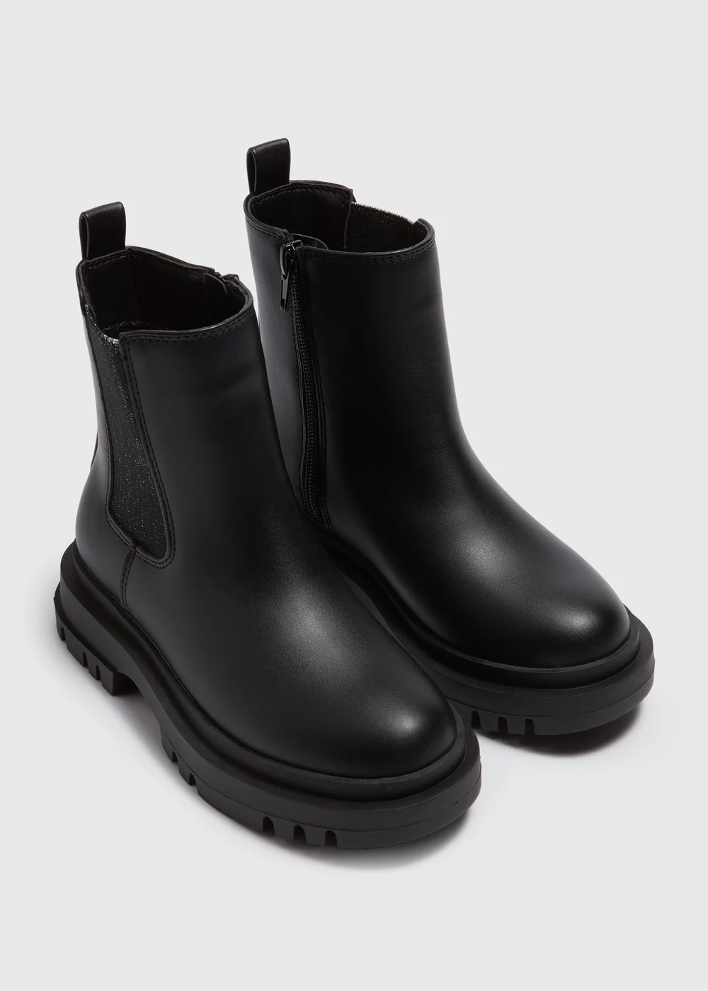 Girls Black Chelsea Boots (Younger 10-Older 5) - Size 1 Image 1