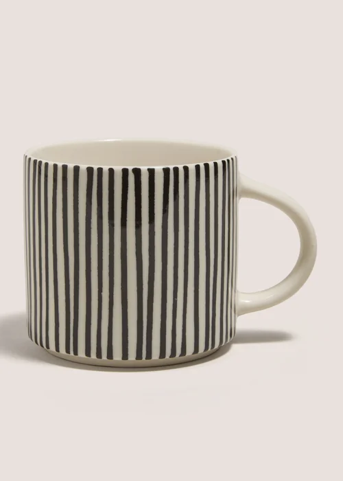 Monochrome Striped Mug Image 1