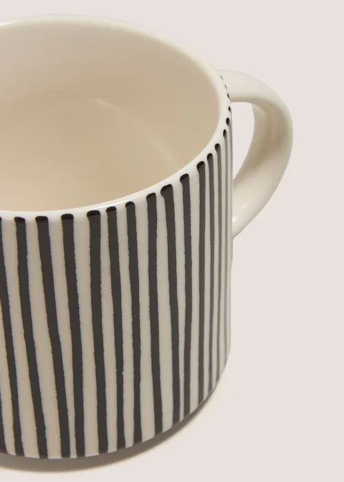 Monochrome Striped Mug Image 2