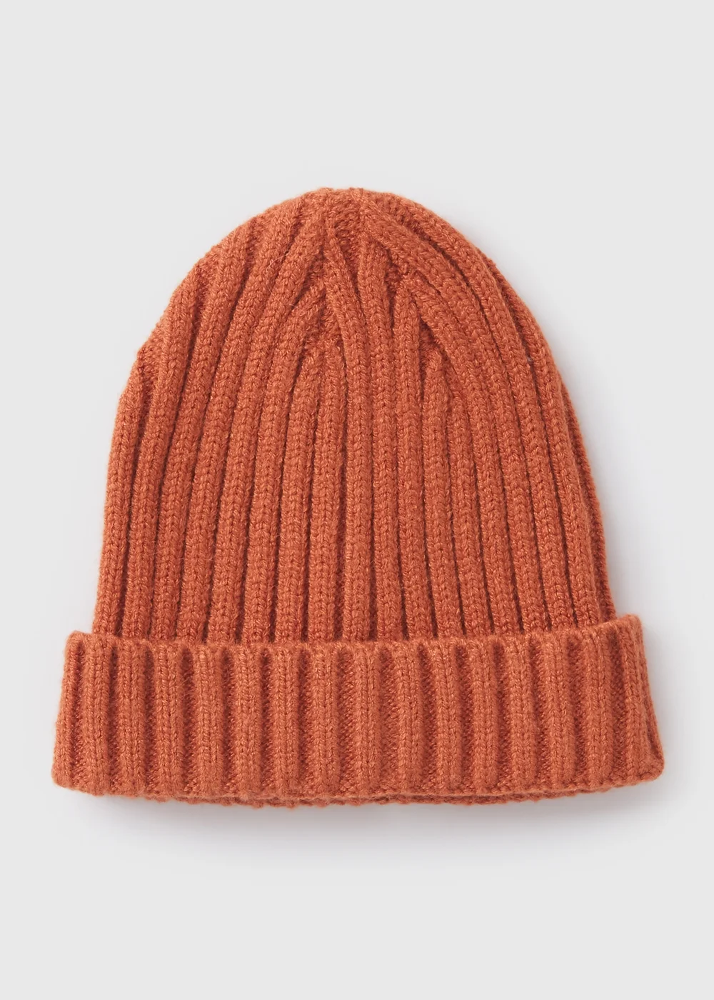 Baby Orange Ribbed Beanie (Newborn-23mths) - Age 0 - 3 Months Image 1