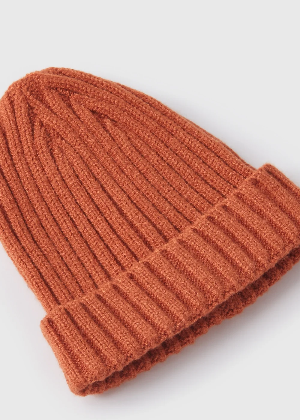 Baby Orange Ribbed Beanie (Newborn-23mths) - Age 0 - 3 Months Image 2