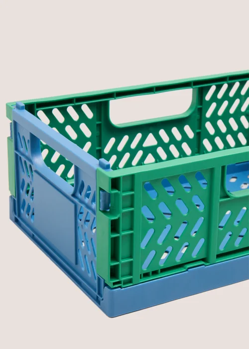 Blue & Green Small Collapsible Crate (210mm x145mm x85mm) Image 2