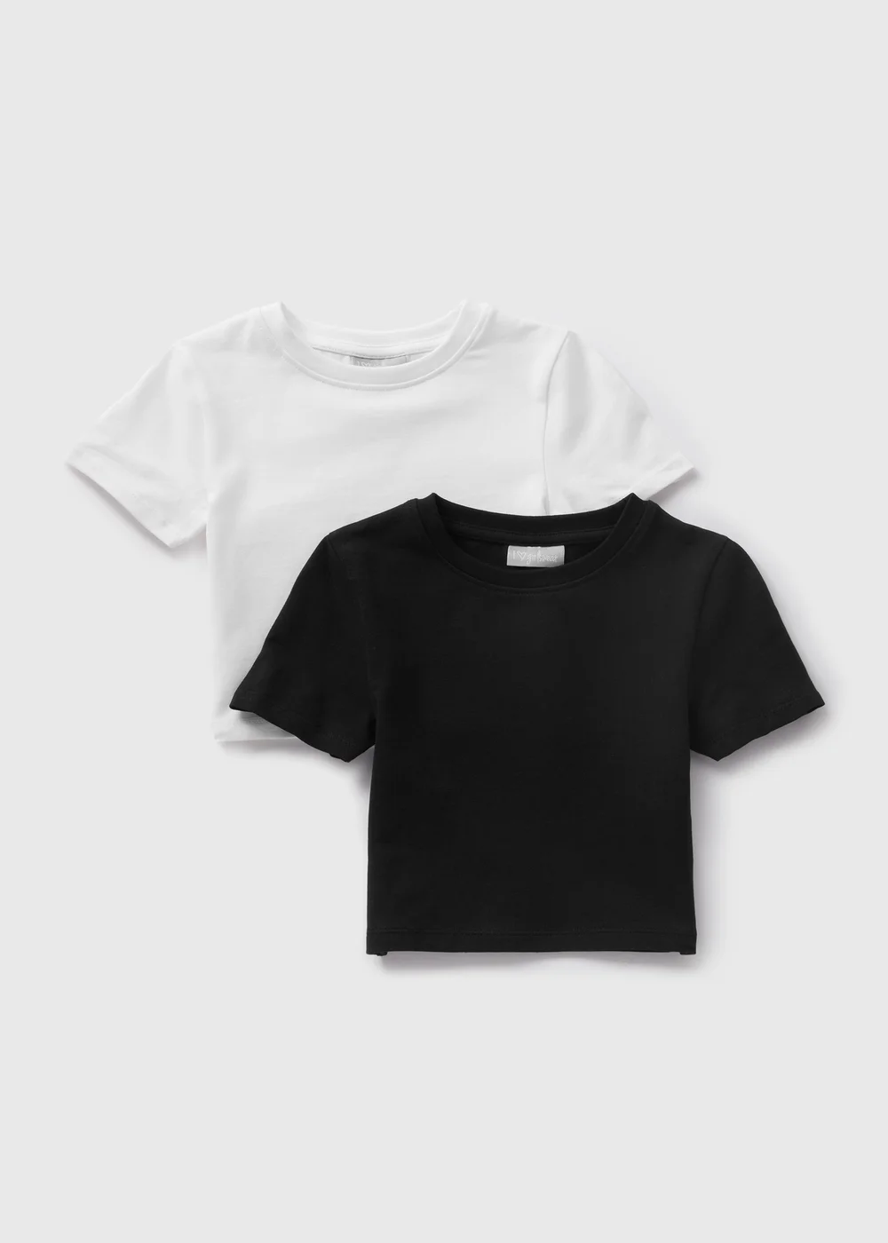 2 Pack Girls Black & White T-Shirts (7-15yrs) - 7 Yrs Image 1