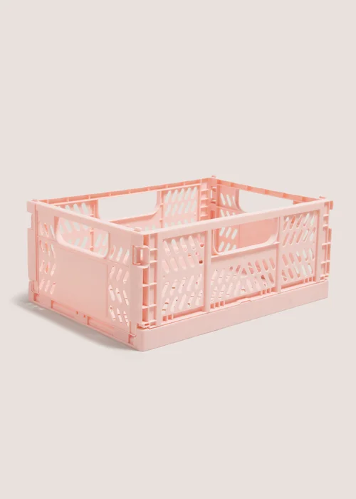 Pink Medium Collapsible Crate (290mmx215mmx115mm) Image 1