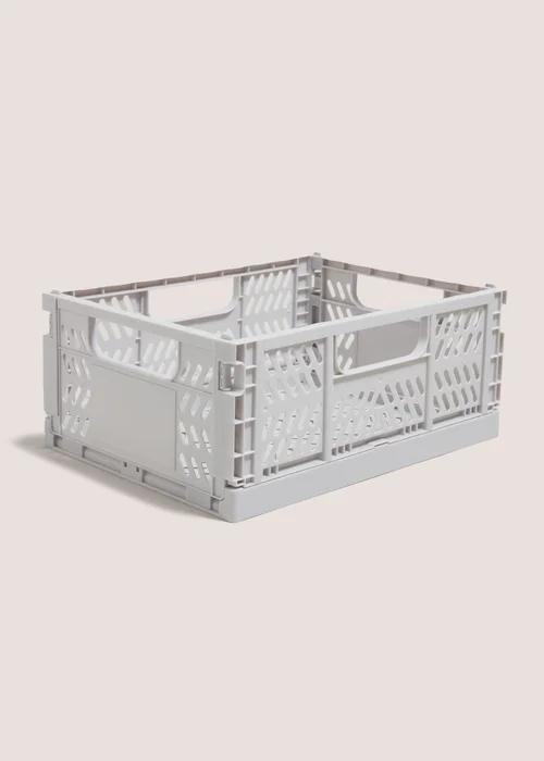 Grey Medium Collapsible Crate Image 1