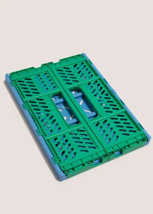 Blue & Green Medium Collapsible Crate Image 2