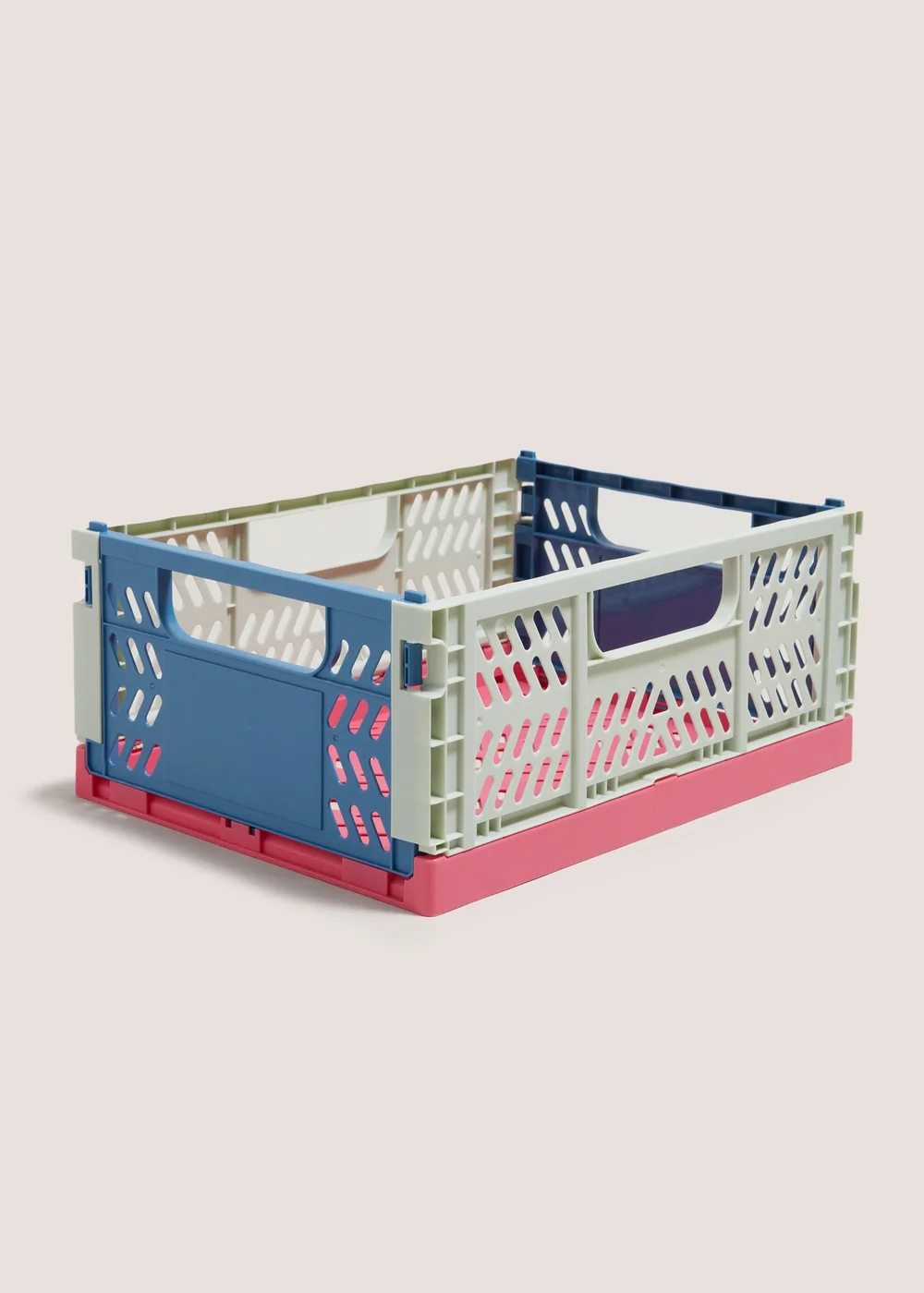 Pink, Green & Blue Medium Collapsible Crate Image 1