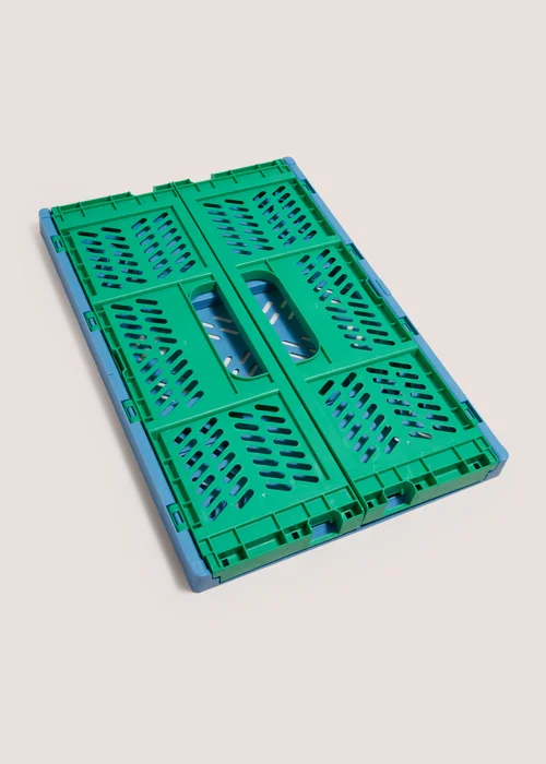 Blue & Green Large Collapsible Crate Image 2