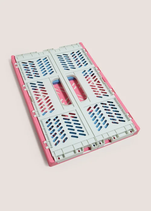 Pink, Green & Blue Large Collapsible Crate Image 2