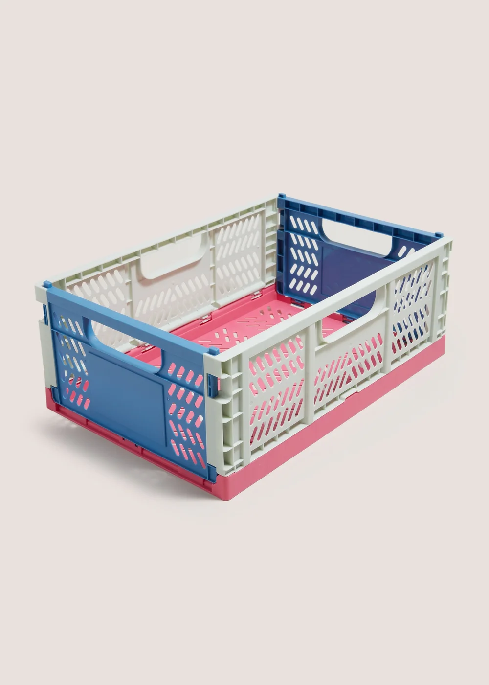 Pink, Green & Blue Large Collapsible Crate Image 1