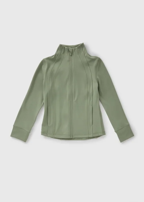 Girls Green Zip Sports Jacket (7-15yrs) - 7 Yrs Image 1