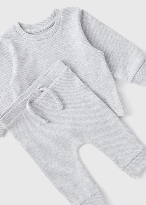 Baby Grey Top and Leggings Set (Newborn-23mths) - 0-3 months Image 2