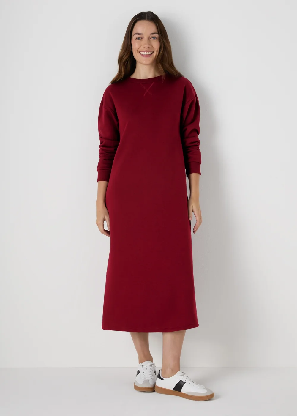 Burgundy Sweater Midi Dress - 8 Image 1