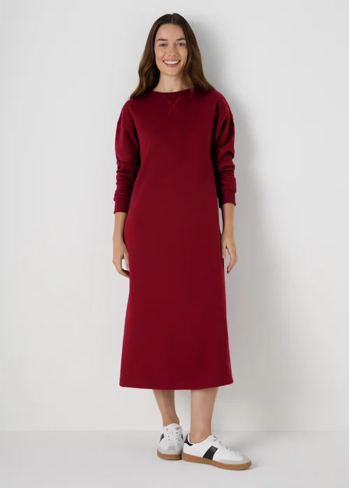 Burgundy Sweater Midi Dress - 8 Image 1
