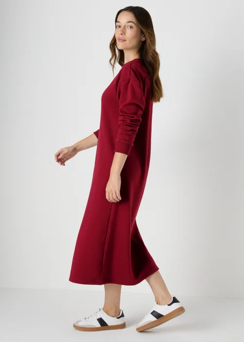 Burgundy Sweater Midi Dress - 8 Image 2
