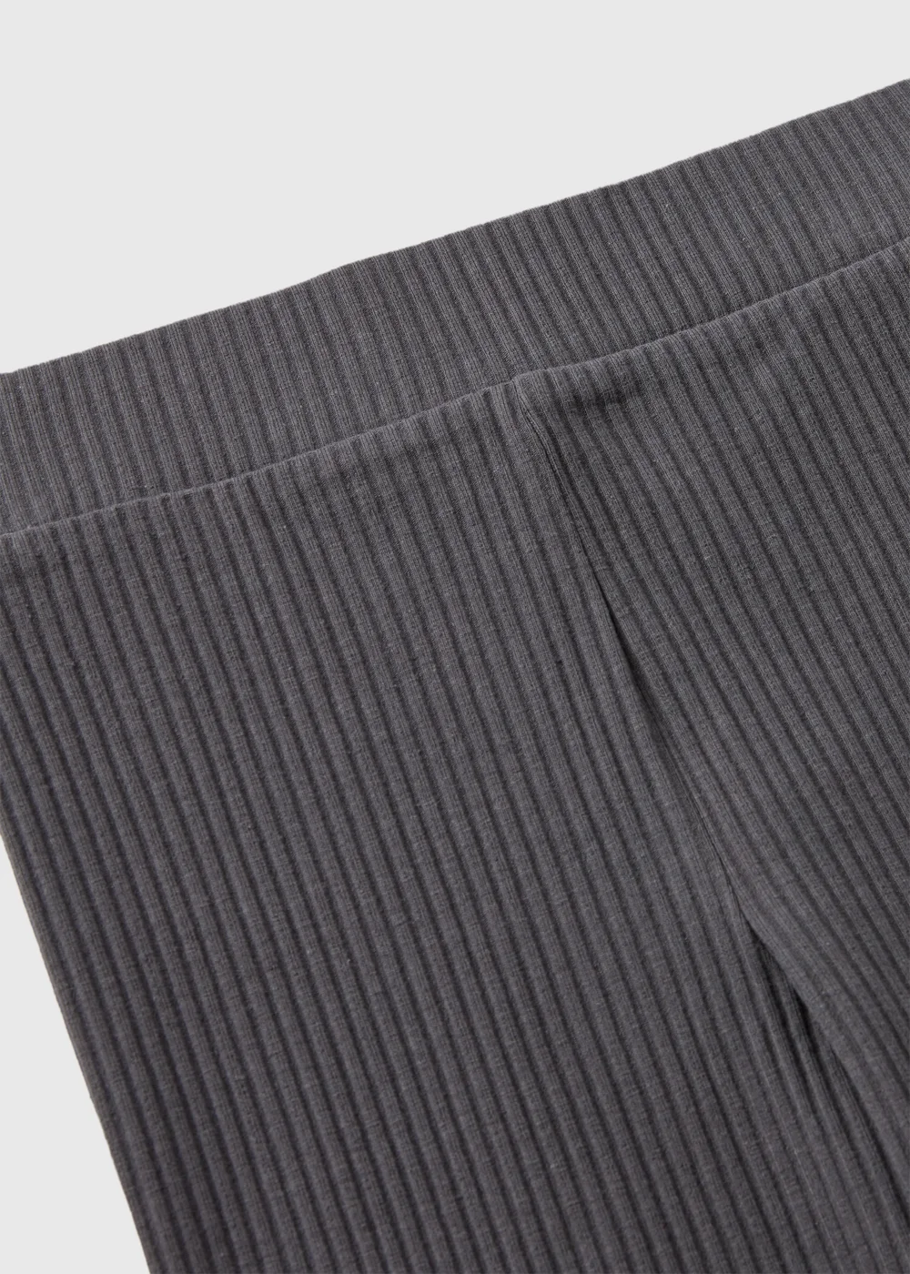 Girls Charcoal Ribbed Leggings (7-15yrs) - 8 Yrs Image 2