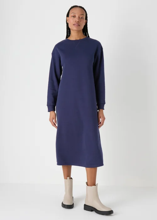 Navy Midi Sweater Dress - 8 Image 1