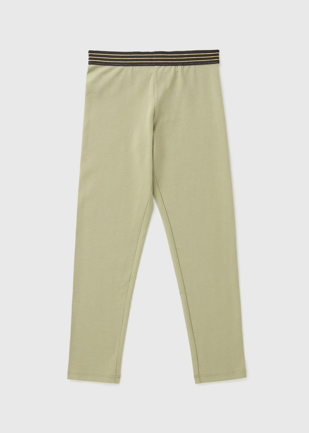 Girls Khaki Lurex Leggings (7-15yrs) - Age 7 Years Image 1