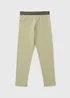 Girls Khaki Lurex Leggings (7-15yrs) - Age 7 Years Image 1