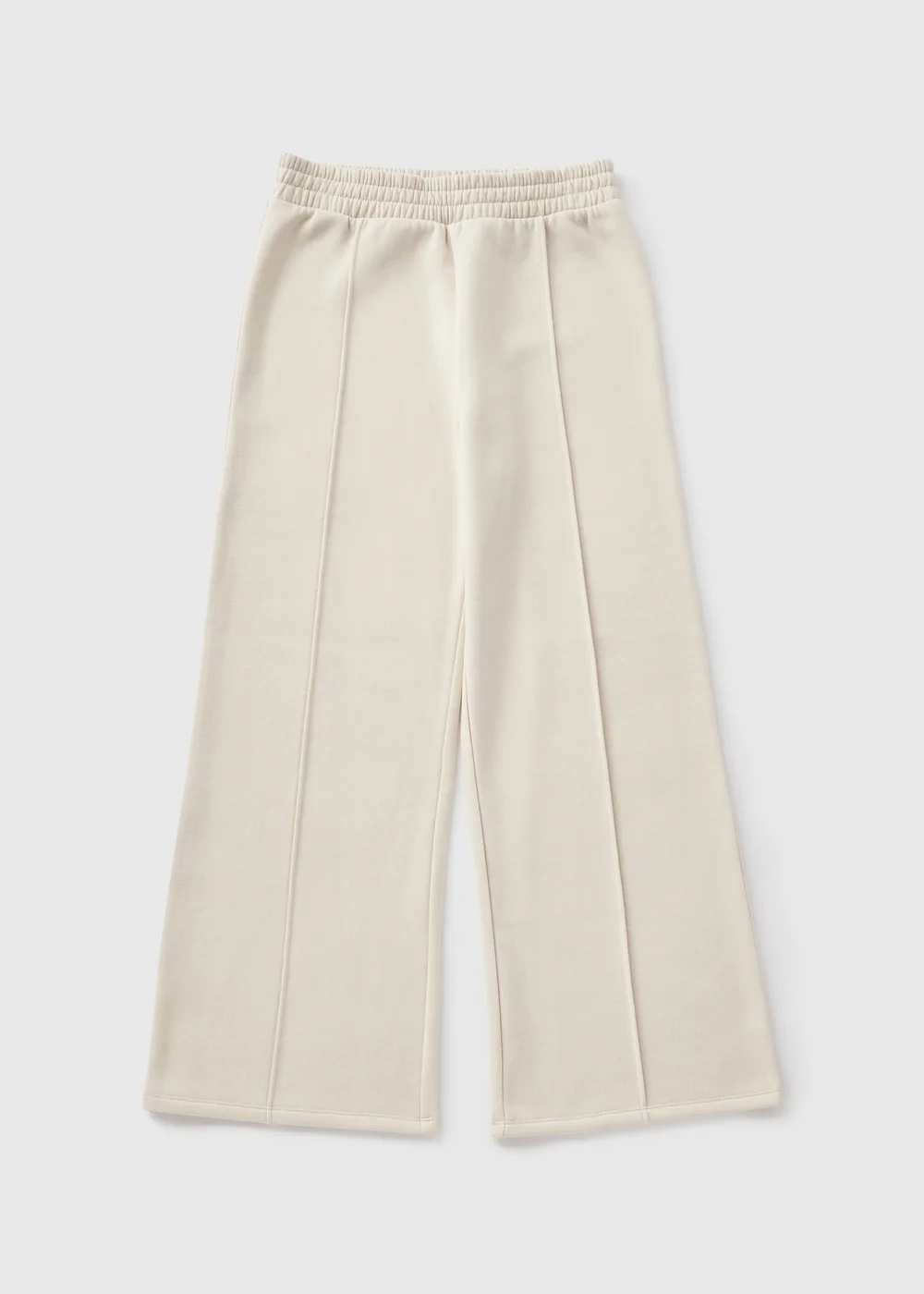 Girls Cream Wide Leg Joggers (7-15yrs) - 8 Yrs Image 1