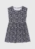 Girls Black Floral Jersey Dress (7-15yrs) - Age 7 Years Image 1