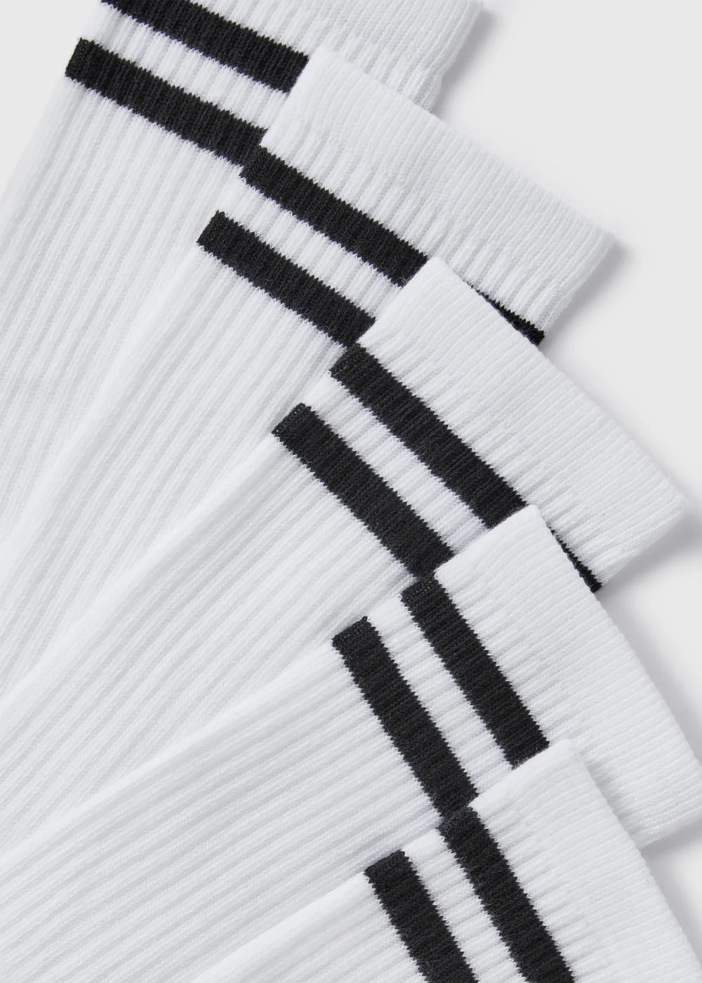 5 Pack White Sports Socks - 6-8.5 Image 2