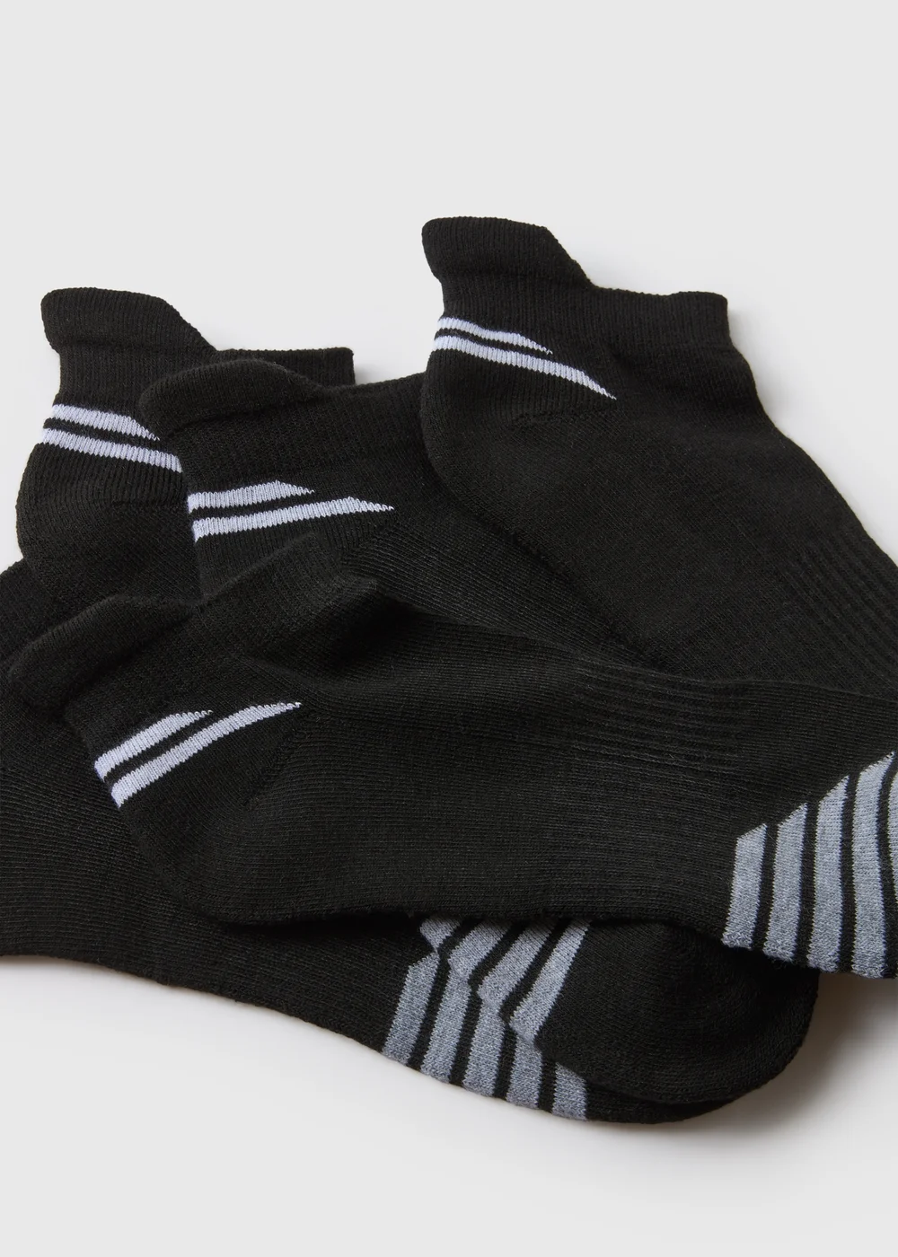 5 Pack Black Trainer Socks - 6-8.5 Image 2