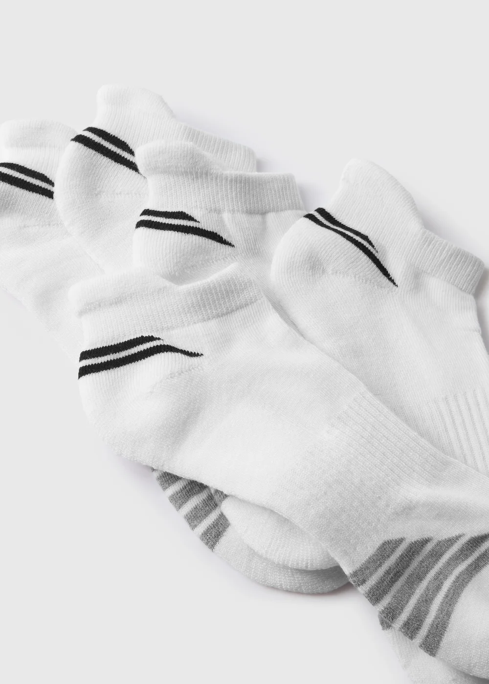 5 Pack White Trainer Socks - 6-8.5 Image 2