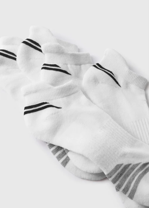 5 Pack White Trainer Socks - 6-8.5 Image 2