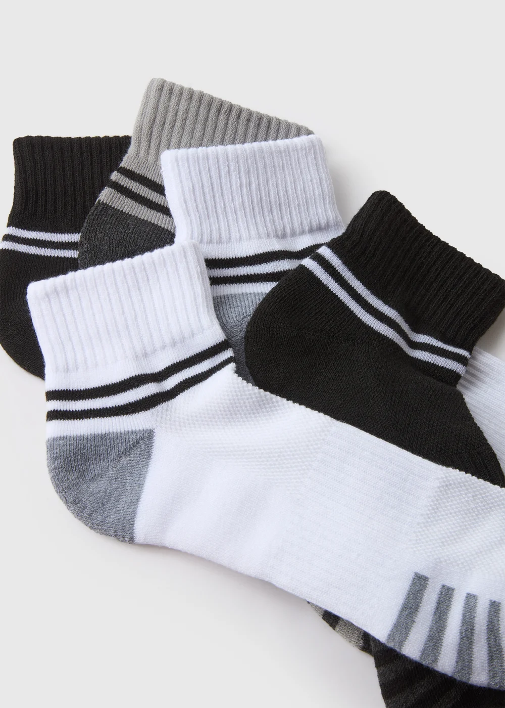 5 Pack Monochrome Sports Socks - 6-8.5 Image 2