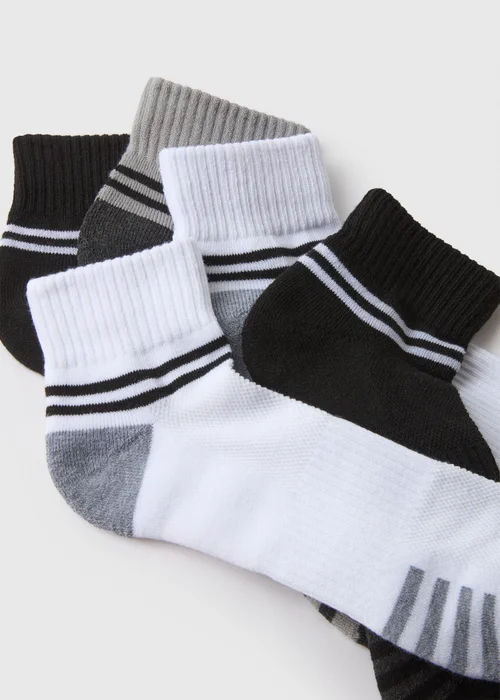 5 Pack Monochrome Sports Socks - 6-8.5 Image 2
