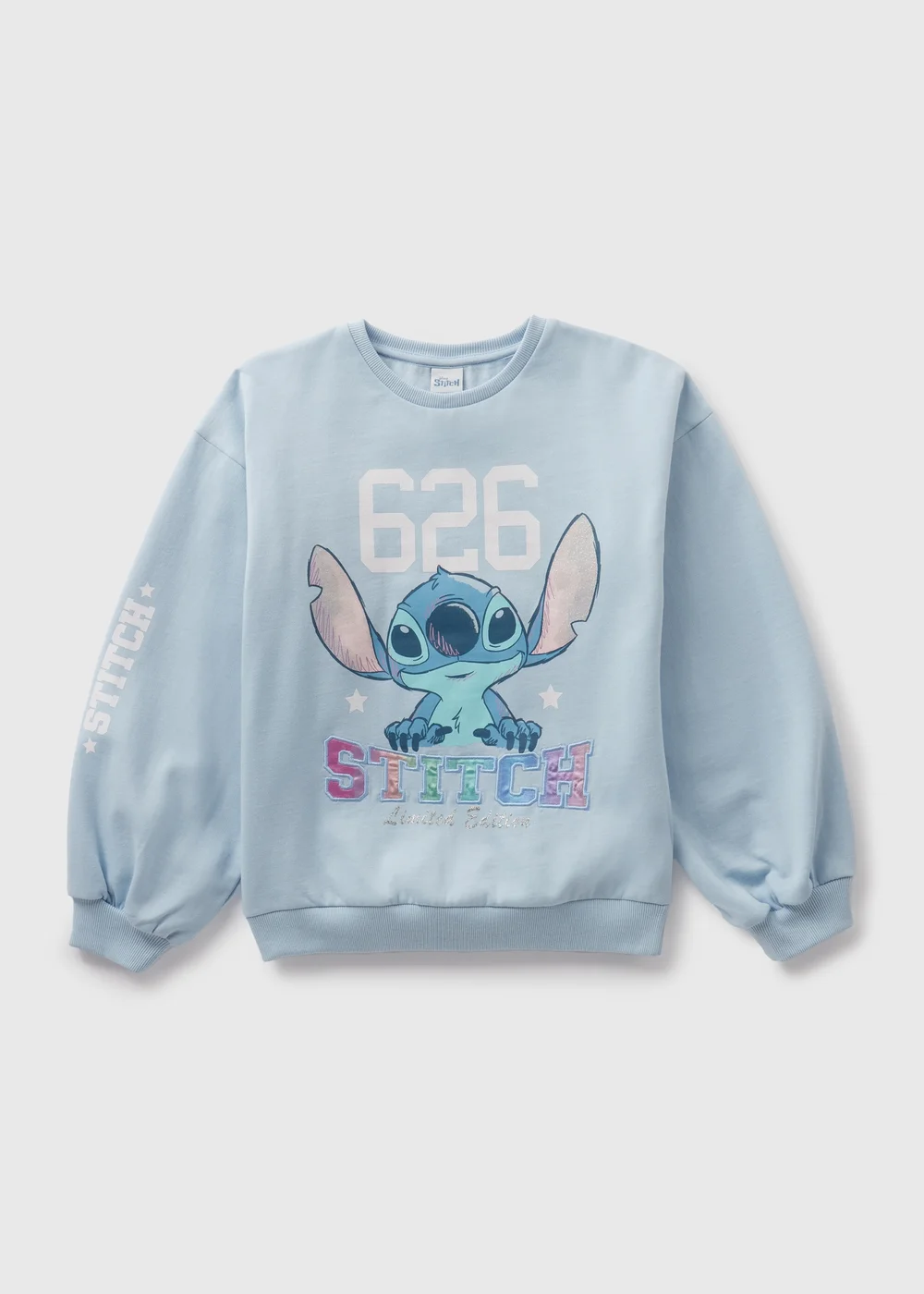 Disney Kids Blue Stitch Sweatshirt (7-13yrs) - 7 Yrs Image 1