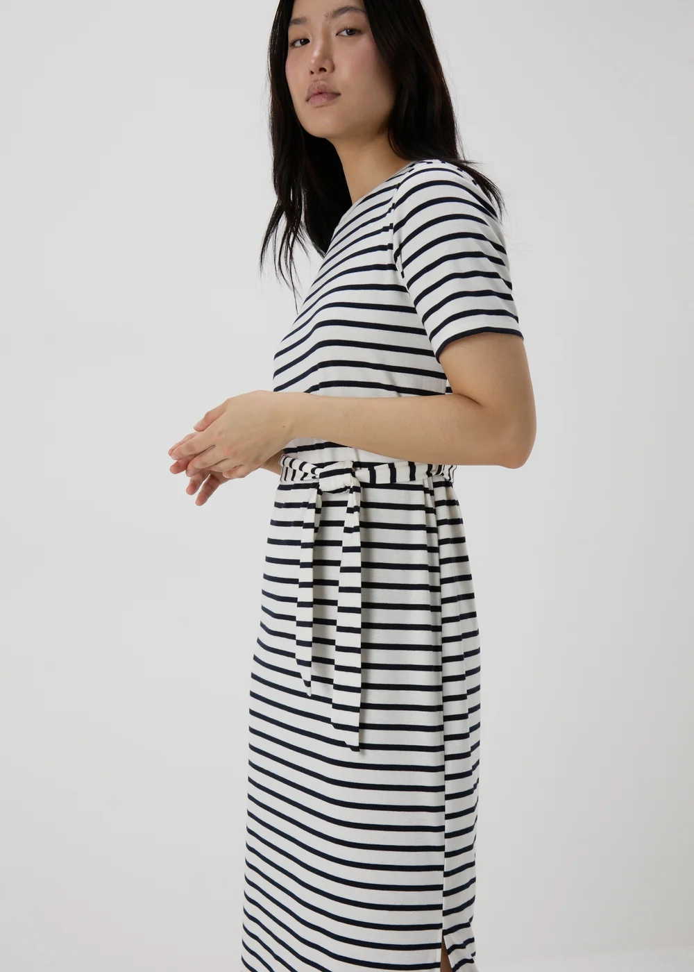 Et Vous Navy Stripe Jersey Dress - 8 Image 1