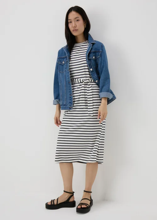 Et Vous Navy Stripe Jersey Dress - 8 Image 4