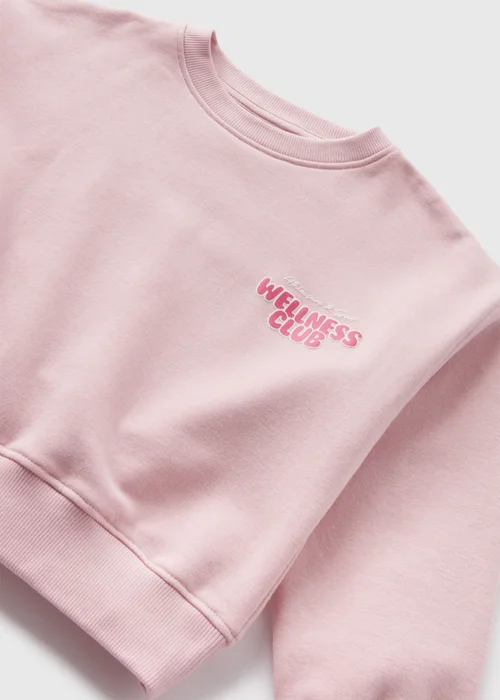 Girls Pink Wellness Club Sweatshirt (7-15yrs) - 7 Yrs Image 2