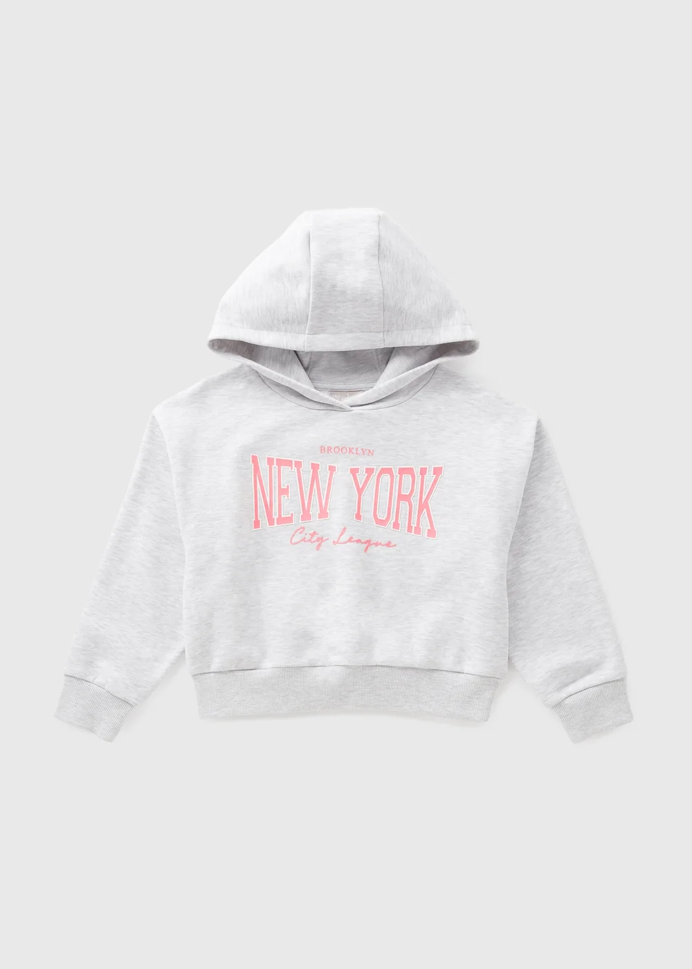 Girls Grey New York Hoodie (7-15yrs) - 7 Yrs Image 1
