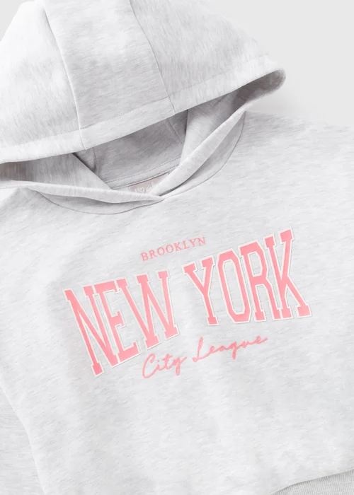 Girls Grey New York Hoodie (7-15yrs) - 7 Yrs Image 2
