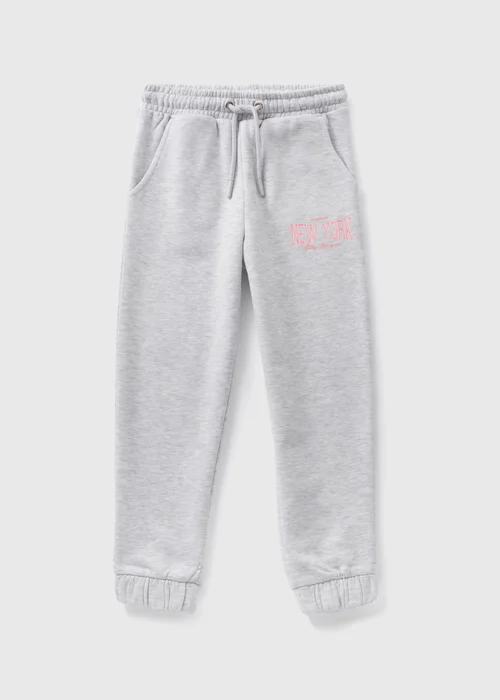 Girls Grey New York Slogan Joggers (7-15yrs) - Age 10 Years Image 1