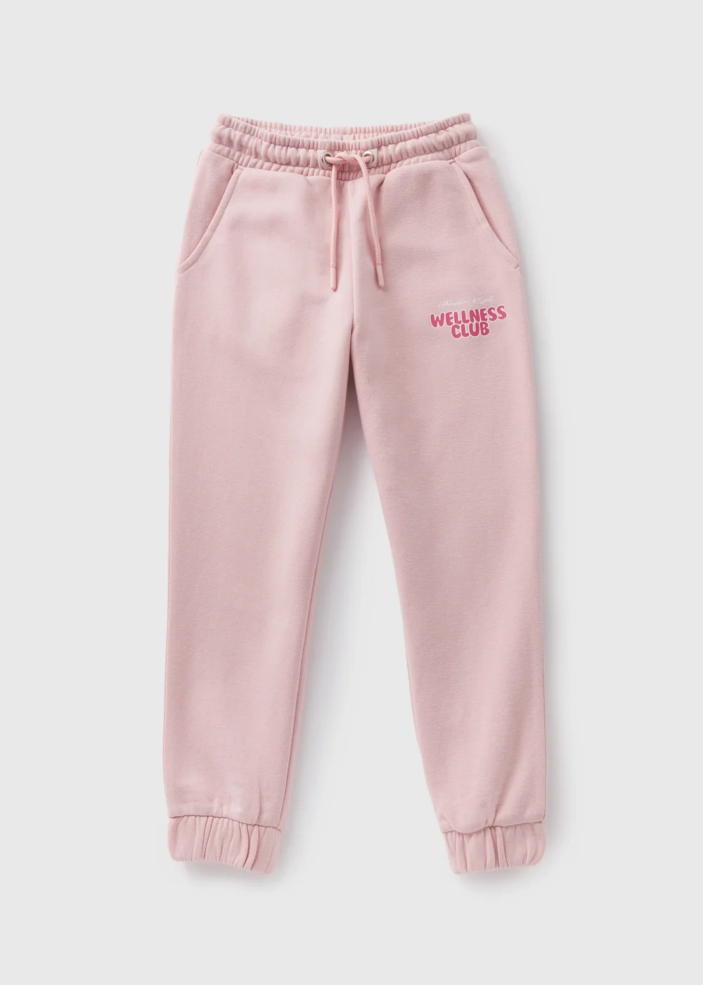 Girls Pink Wellness Club Slogan Joggers (7-15yrs) - 8 Yrs Image 1