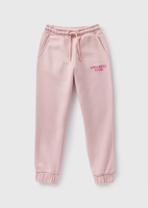 Girls Pink Wellness Club Slogan Joggers (7-15yrs) - 8 Yrs Image 1
