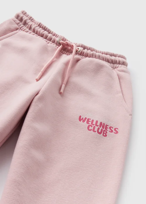 Girls Pink Wellness Club Slogan Joggers (7-15yrs) - 8 Yrs Image 2