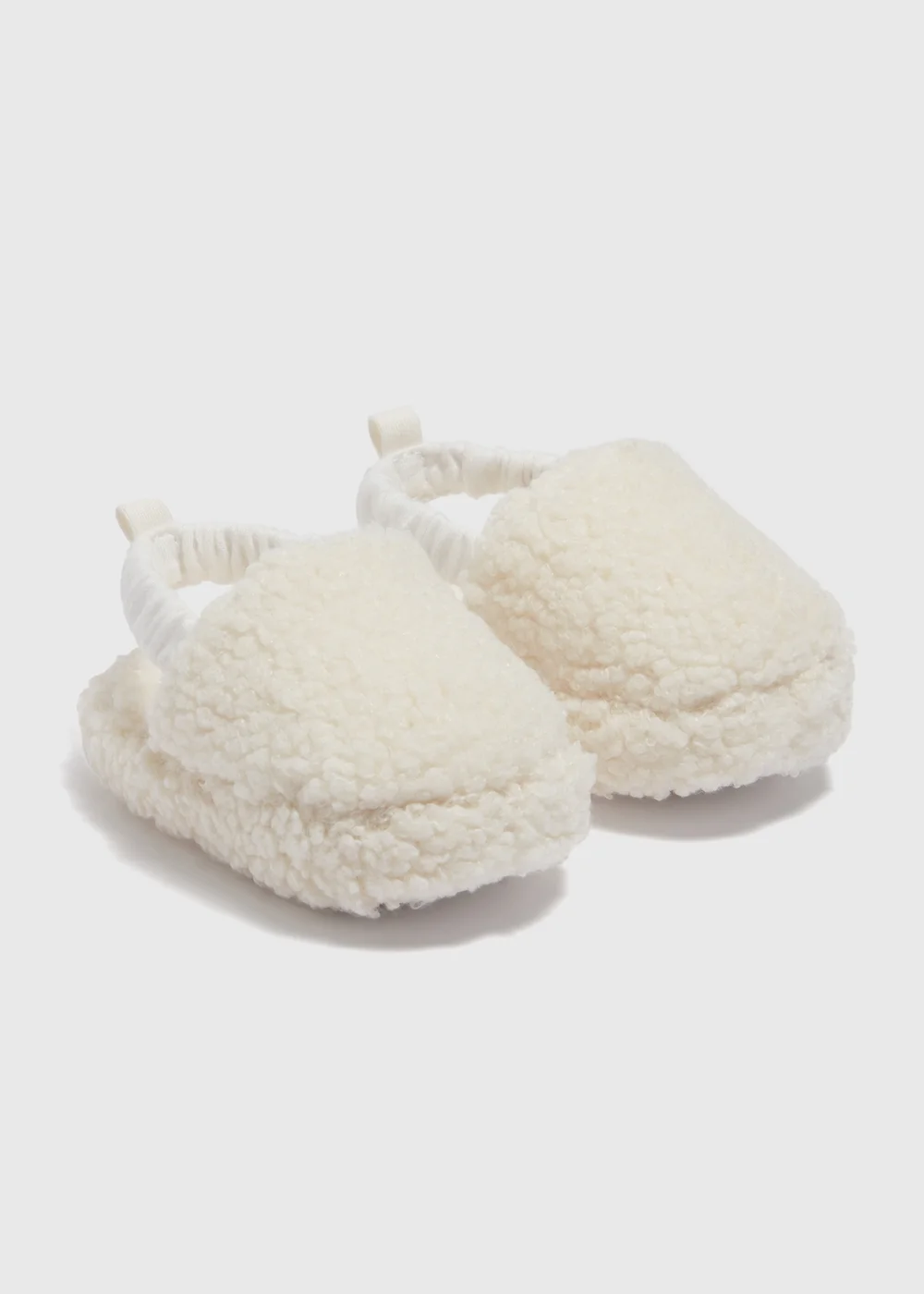 Baby Cream Fur Slippers (Newborn-18mths) - 0-3 months Image 1