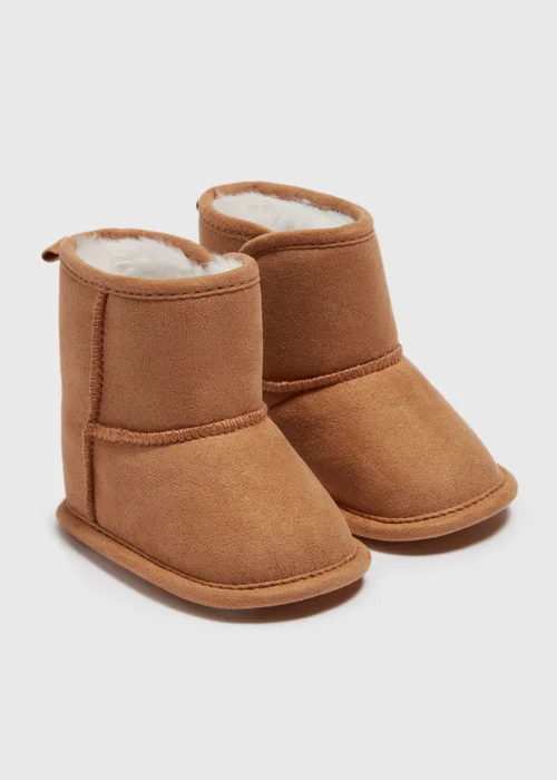 Baby Tan Snug Boot (Newborn-18mths) - Age 6 - 9 Months Image 1