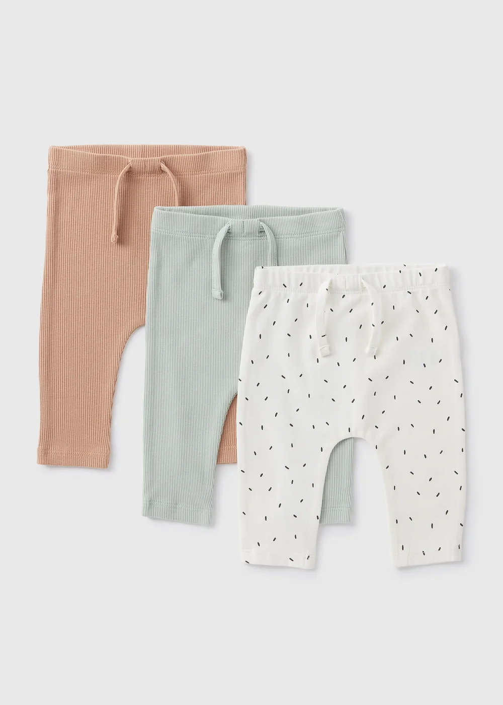 3 Pack Baby Cream Print Leggings (Newborn-23mths) - 9-12 months Image 1