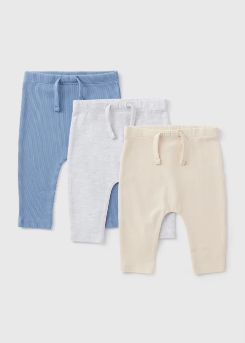 3 Pack Baby Stone Leggings (Newborn-23mths) - 9-12 months Image 1