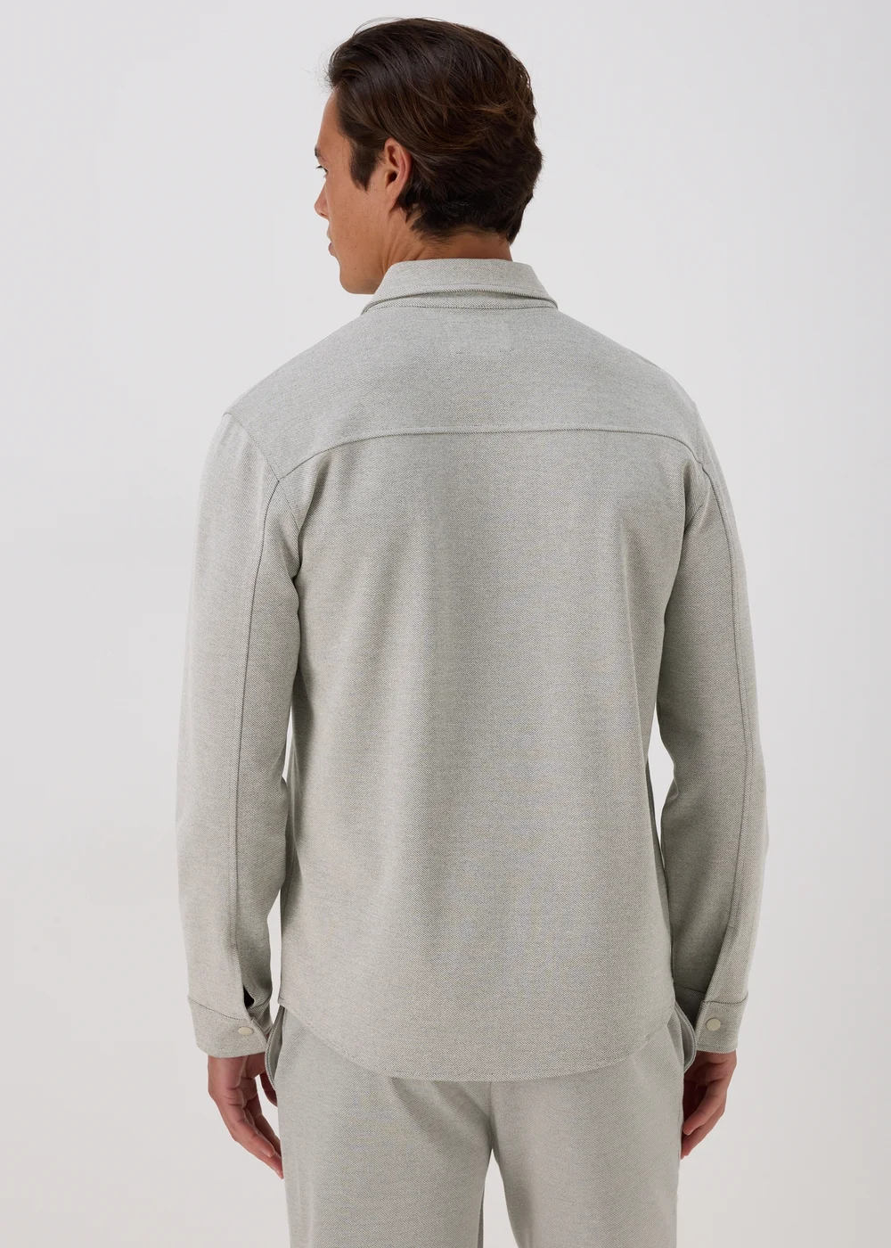 Grey Textured Over Shirt - S Image 3