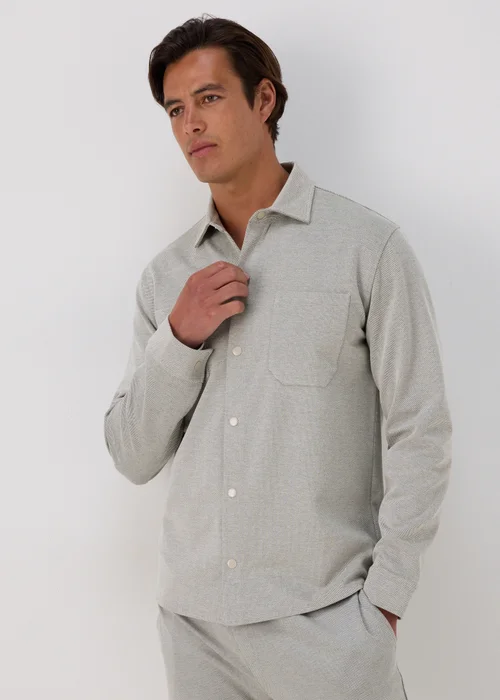 Grey Textured Over Shirt - S Image 1